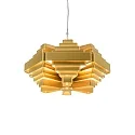 Pendelleuchte J.J.W. 042, Schirm Ø 56cm / Höhe 33cm, 6x E27, Aluminium, gold