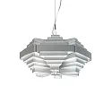 Pendelleuchte J.J.W. 042, Schirm Ø 56cm / Höhe 33cm, 6x E27, Aluminium, silber