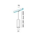 Pendant luminaire HEXO 3.0 PAR16 for 3-phase tracks, GU10 max. 12W, gold