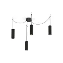 Pendelleuchte RAY 2.0 - PAR16, 20cm / 400cm, zylindrisch, GU10 max. 12W, ohne Baldachin (offenes Kabel), mattschwarz