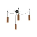 Pendelleuchte RAY 2.0 - PAR16, 20cm / 400cm, zylindrisch, GU10 max. 12W, ohne Baldachin (offenes Kabel), kupfer