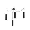 Pendelleuchte RAY 3.0 - PAR16, 30cm / 400cm, zylindrisch, GU10 max. 12W, ohne Baldachin (offenes Kabel), mattschwarz