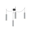 Pendelleuchte RAY 3.0 - PAR16, 30cm / 400cm, zylindrisch, GU10 max. 12W, ohne Baldachin (offenes Kabel), aluminium