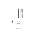 Design Pendant luminaire SHIEK 3.0, Ø 25.2cm, E27 max. 20W, dimmable, white gold