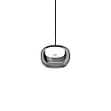 LED Design-Pendelleuchte WETRO 1.0, Ø 15cm, 1-flammig, 11W 1850-2800K, CRi >90, dim-to-warm, Glas, schwarz