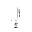 pendant luminaire WETRO 1.0 IP20, blue diamond dimmable