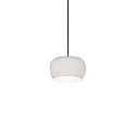 LED Design-Pendelleuchte WETRO 1.0, Ø 15cm, 1-flammig, 11W 1850-2800K, CRi >90, dim-to-warm, Glas, dunkeltaupe/weiß