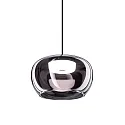 LED Design-Pendelleuchte WETRO 2.0, Ø 22.5cm, 1-flammig, 11W 1850-2800K, CRi >90, dim-to-warm, Glas, schwarz