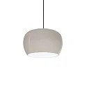 LED Design-Pendelleuchte WETRO 3.0, Ø 30cm, 1-flammig, 11W 1850-2800K, CRi >90, dim-to-warm, Glas, dunkeltaupe/weiß