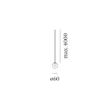 Wever & Ducré LED Pendelleuchte OPLIA 1.0, IP20, 250mA (exkl. BG), 4W 2700K 245lm, CRi>90, 400cm Pendel (offen), Champagner