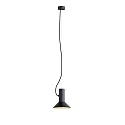 Pendelleuchte ROOMOR 1.1 - PAR16, GU10, Pendel 250cm, Schirm Ø 20.5cm, tiefschwarz / gold