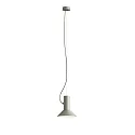 Pendelleuchte ROOMOR 1.1 - PAR16, GU10, Pendel 250cm, Schirm Ø 20.5cm, zementgrau / mattweiß