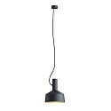 Pendelleuchte ROOMOR 1.2 - E27, Pendel 250cm, Schirm Ø 25cm, tiefschwarz / gold