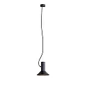 Pendelleuchte ROOMOR 1.1 - PAR16, GU10, Pendel 600cm, Schirm Ø 20.5cm, tiefschwarz, matt