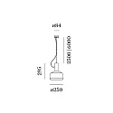 Pendelleuchte ROOMOR 1.2 - PAR16, GU10, Pendel 600cm, Schirm Ø 25cm
