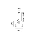 Wever & Ducré Pendant luminaire ROOMOR 1.0 PAR16, GU10, 600cm, deep black, with shade 3.0