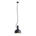 Pendelleuchte ROOMOR 1.2 - PAR16, GU10, Pendel 600cm, Schirm Ø 25cm, tiefschwarz / gold