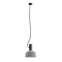 Pendelleuchte ROOMOR 1.2 - E27, Pendel 600cm, Schirm Ø 25cm, tiefschwarz / Filz grau