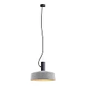 Pendelleuchte ROOMOR 1.3 - E27, Pendel 600cm, Schirm Ø 40.5cm, tiefschwarz / Filz grau