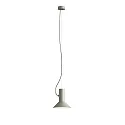 Pendelleuchte ROOMOR 1.1 - E27, Pendel 600cm, Schirm Ø 20.5cm, zementgrau / mattweiß