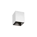 LED Aufbau-Downlight BOX MINI 1.0, IP20, 7x7cm, 230V, CRi >90, dimmbar, 3000K 30°, weiß / innen schwarz