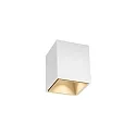 LED Aufbau-Downlight BOX MINI 1.0, IP20, 7x7cm, 230V, CRi >90, dimmbar, 2700K 30°, weiß / innen champagner