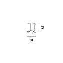 Wever & Ducré Deckenaufbaudownlight HEXO MINI 1.0 PAR16, GU10, IP20, ohne Reflektor, gold