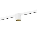 LED Schienenstrahler HEXO ON STREX 1.0, 25°, 48V, 7W, 2700K, 440lm, IP20, Schiene weiß / Leuchte weiß/gold