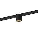 LED Schienenstrahler HEXO ON STREX 1.0, 25°, 48V, 7W, 2700K, 440lm, IP20, dimmbar, Schiene schwarz / Leuchte schwarz/gold