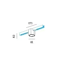 Wever & Ducré LED Schienenstrahler HEXO ON STREX 1.0, 25°, 48V, 7W, 2700K, 440lm, IP20, dimmbar, Schiene weiß / Leuchte weiß/gold