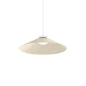 LED Pendelleuchte CLEA 2.0, Ø 50cm, CRi >90, dimmbar, Opalglas / Aluminium, offenes Kabelende, 15W 3000K, Seidengrau