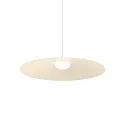 LED Pendelleuchte CLEA 3.0, Ø 70cm, CRi >90, dimmbar, Opalglas / Aluminium, offenes Kabelende, 15W 3000K, Seidengrau