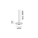 Wever & Ducré pendant luminaire ODREY CEILING SUSP 1.2 PAR16 GU10 IP20, gold 