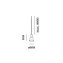 Wever & Ducré pendant luminaire ODREY CEILING SUSP 1.3 PAR16 GU10 IP20, gold, white matt 