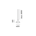 Wever & Ducré Pendelleuchte ODREY CEILING SUSP 1.7 PAR16 W-G max. 12W GU10 100-240VAC, IP20, weiß matt, gold
