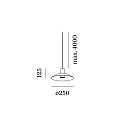 Wever & Ducré pendant luminaire ODREY CEILING SUSP 1.8 PAR16 GU10 IP20, gold, black matt 