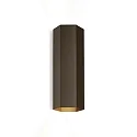 Wandleuchte HEXO MINI 2.0 PAR16, 2-flammig, Up & Down, 2x GU10 max. 12W, bronze