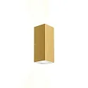 LED Wall luminaire TRAIN 2.0, 2-sided, 8W 2700K 490lm 36°, CRi >90, dimmable, gold