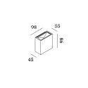 Wever & Ducré LED Außenwandleuchte CENTRAL 2.0, IP65, Up&Down, 8W 3000K, CRi >90, dimmbar, Weiß