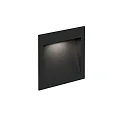 LED Wandeinbauleuchte ORIS WALL REC 1.3, IP20, 13x13cm, 350/700mA 9V (exkl. BG), 3/7W (multi) 3000K, CRi >90, schwarz