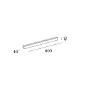 Wever & Ducré LED Wand-/Deckenleuchte MIRBI LONG 2.0, IP44, 7/12W 2700K, 60cm, CRi >90, dimmbar, klar + opal / weiß