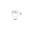 Wever & Ducré wall luminaire RAY WALL SURF 1.0 IP20, copper dimmable