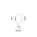 Wever & Ducré mirror luminaire PERLEZ CLIP IP44 3.0 - Ø 20CM IP44, white dimmable