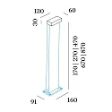 Wever & Ducré LED Pollerleuchte PALOS CARRÉ OUTDOOR FLOOR SURF 1.0 LED 2700K A 11W 220-240VAC DIM CRI80, anthrazit