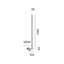 Wever & Ducré LED Design-Stehleuchte FINLIN 1.0, Stabform, dreh-/neigbar, 16W 2700K 1380lm, CRi >90, mit Fußdimmer, mattschwarz / opal