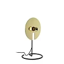 Table lamp MIRRO TABLE 1.0, mirror Ø 30cm, E27 (excl.), with cord dimmer, black gold