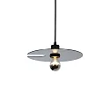Pendelleuchte MIRRO 1.0, Länge 250cm / Spiegel-Ø 30cm, E27 (exkl.), schwarz-chrom