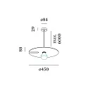 Wever & Ducré pendant luminaire MIRRO CEILING SUSP 2.0 E27 IP20, aluminium, black matt 