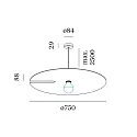 Wever & Ducré pendant luminaire MIRRO CEILING SUSP 3.0 E27 IP20, aluminium, black matt 