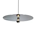 Pendelleuchte MIRRO 3.0, Länge 250cm / Spiegel-Ø 75cm, E27 (exkl.), schwarz-chrom